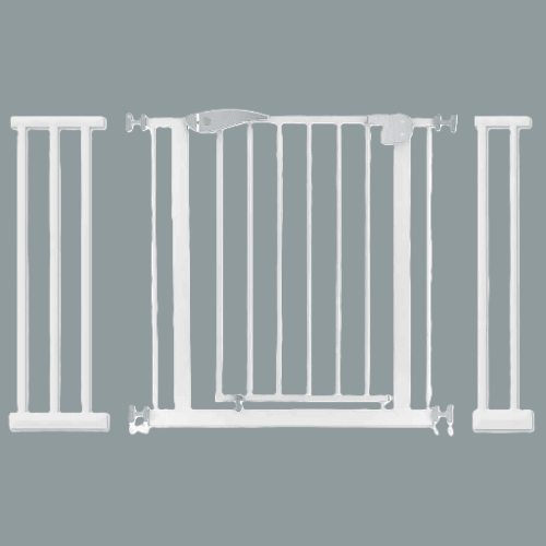 barriere-protection-enfant-grille-metallique-blanche-extensible-avec-rallonges-couloir-barriere-velours