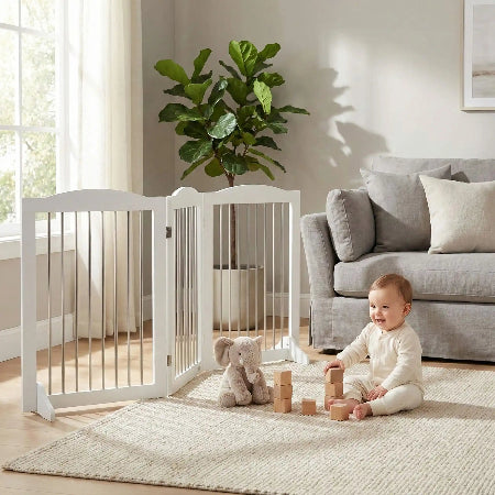 barriere-securite-en-bois-jeu-bebe-tapis-blocs-plush-elephant-salon-voile-tranquille