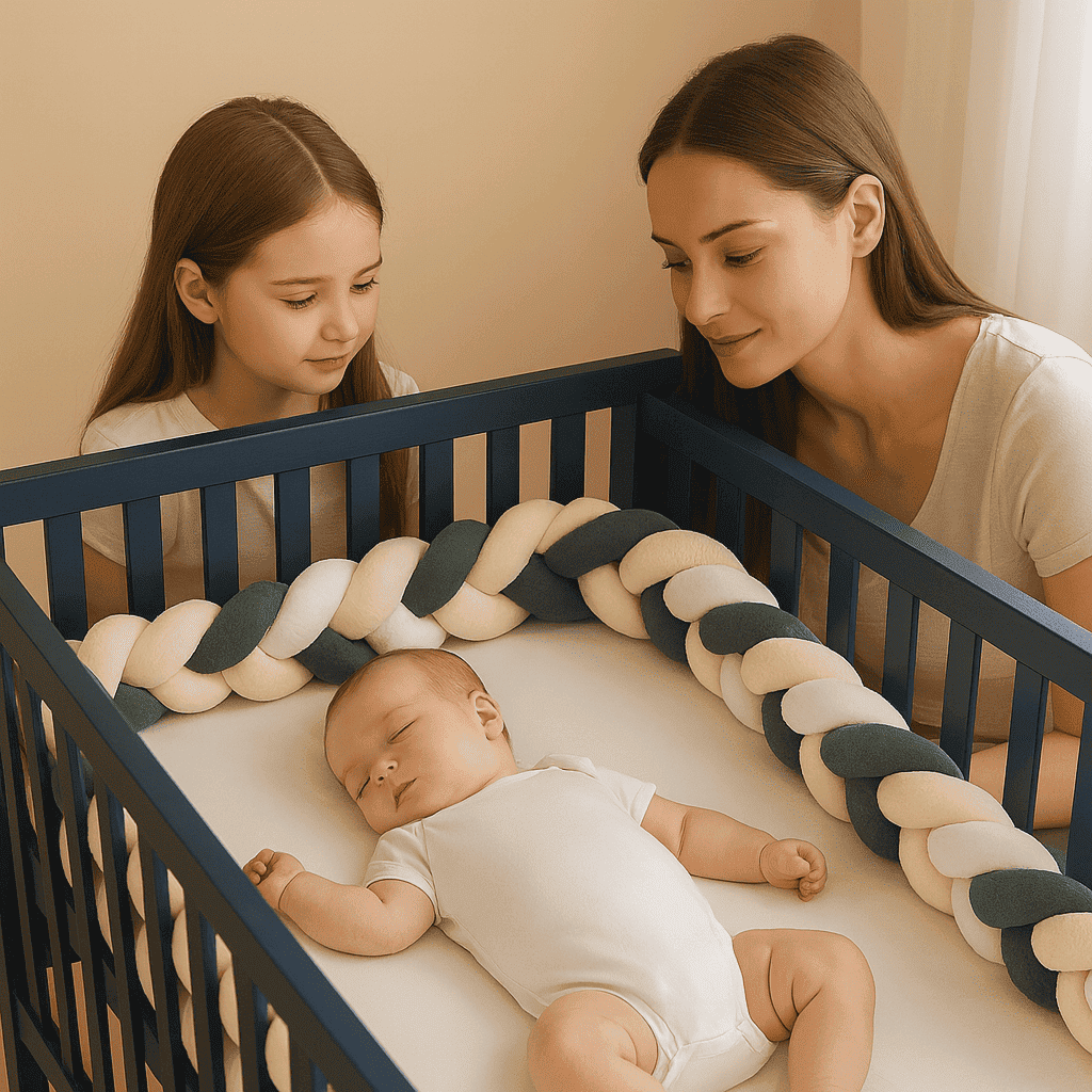 tresse-de-lit-bebe-marron-vert-blanc-lit-bebe-sommeil-securite-reve-couleur