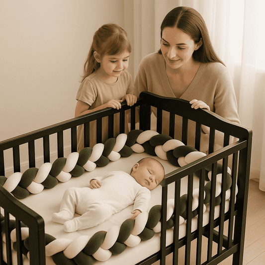 tresse-de-lit-bebe-lit-noir-sommeil-bebe-presence-maman-et-fille-qui-observent-bebe-serein