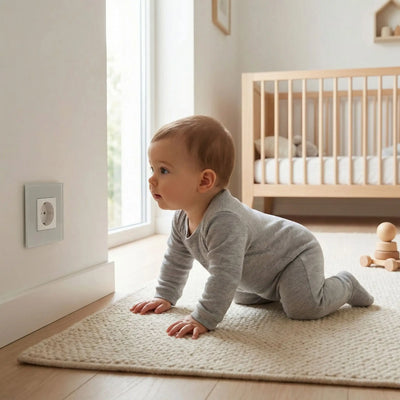 cache-prise-murale-bebe-rempant-vert-une-prise-electrique