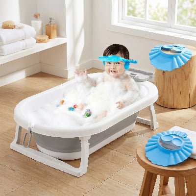 baignoire-pliable-bain-bebe-visiere-bleue-jouets-mousse-bain-securise-lumiere-naturelle-nuage-liquide