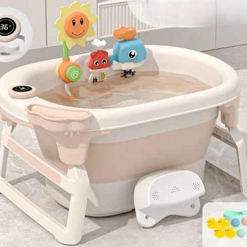 baignoire-pliable-pour-bebe-creme-jouets-baleine-soleil-thermometre-tabouret-serenite-bleutee