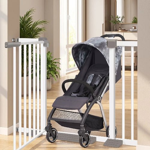 barriere-de-protection-enfantlarge-ouverture-entre-deux-portes-avec-poussette-velour-guard