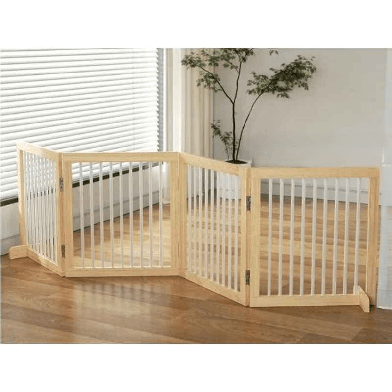 barriere-en-bois-escalier-blanc-pliable-quatre-panneaux-salon-lumiere-kidsecure