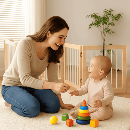 barriere-en-bois-escalier-jouets-bebe-au-sol-interaction-adulte-piece-lumineuse-kidsecure