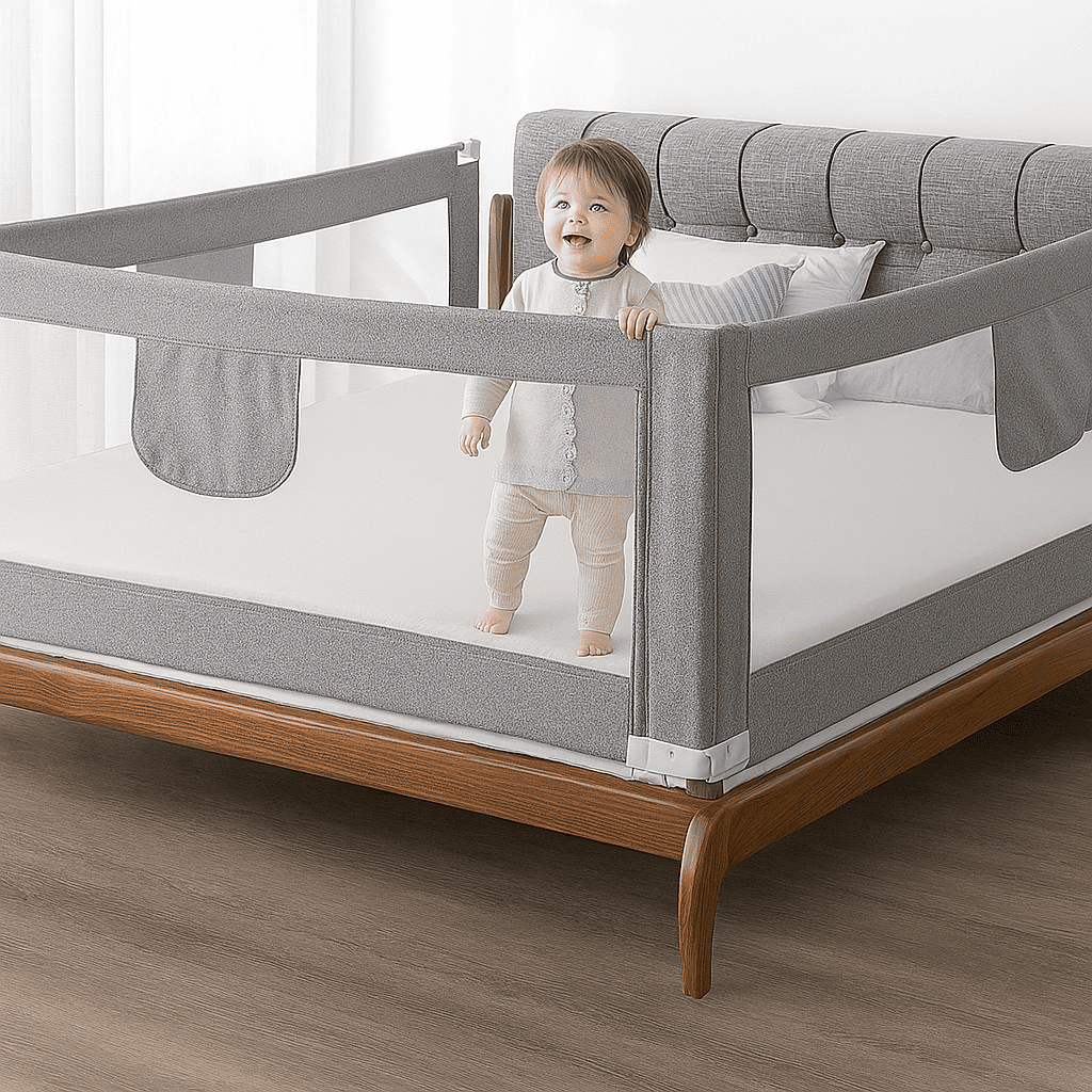 barriere-lit-enfant-respirante-reglable-bebe-jouant-et-protege-sur-lit-nid-protege