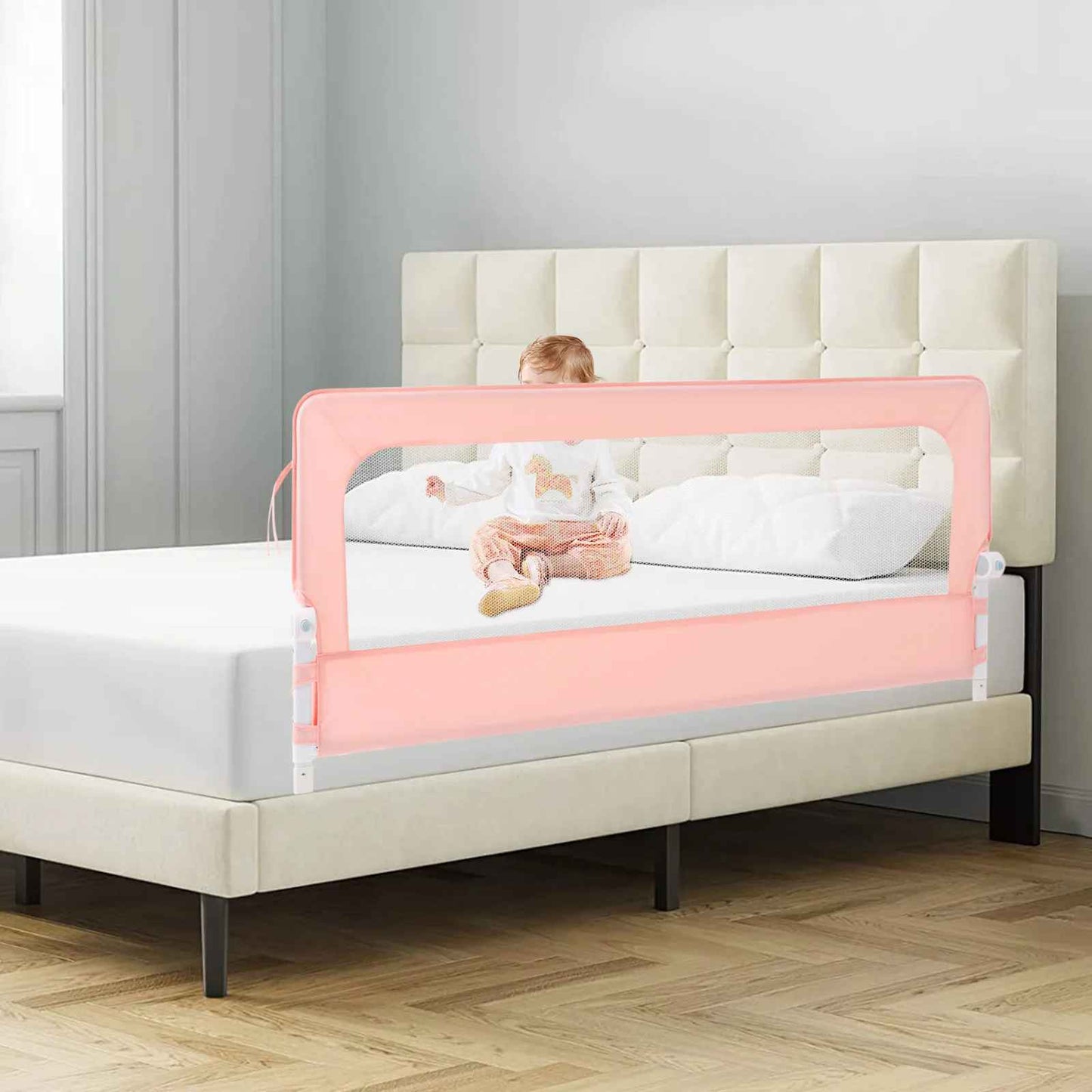 barriere-lit-enfant-rose-bebe-assis-protection-securite-chambre-maison-cocoon-veilleur