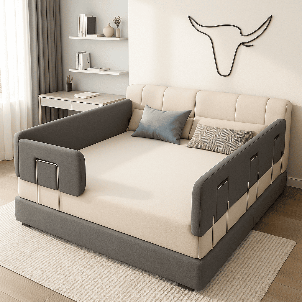 barriere-pour-bebe-gris-fonce-autour-du-lit-securdeco
