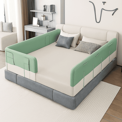 barriere-pour-bebe-vert-autour-du-lit-lunedeco
