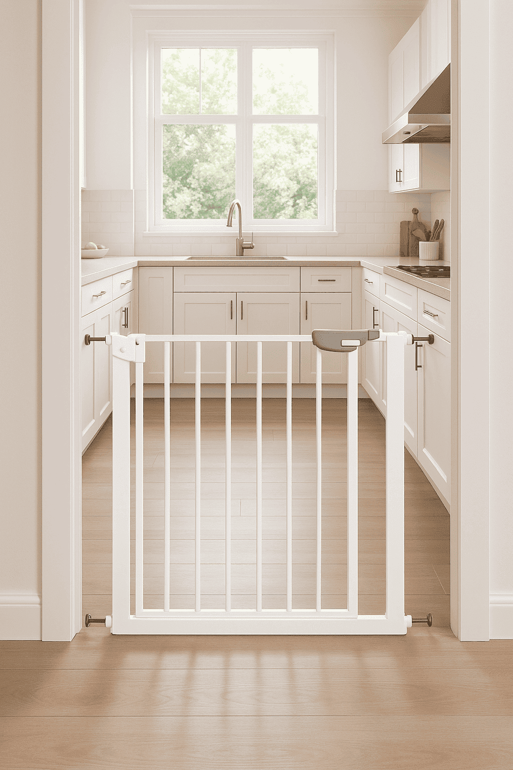 barriere-securite-enfant-couleur-blanche-devant-cuisine-la-protection