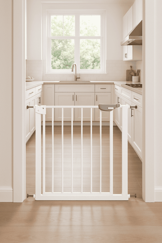 barriere-securite-enfant-couleur-blanche-devant-cuisine-la-protection