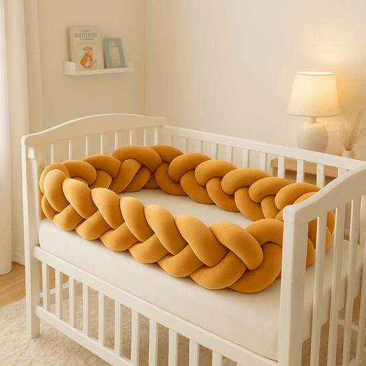 bebe-dans-berceau-avec-tresse-de-lit-3m-couleur-canelle-protection-ultime