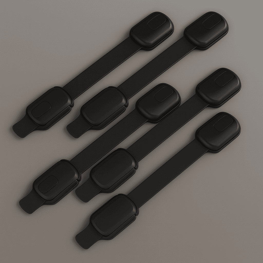 bloque-porte-lot-de-cinq-loquets-en-plastique-noirs-pour-securite-armoires-noire