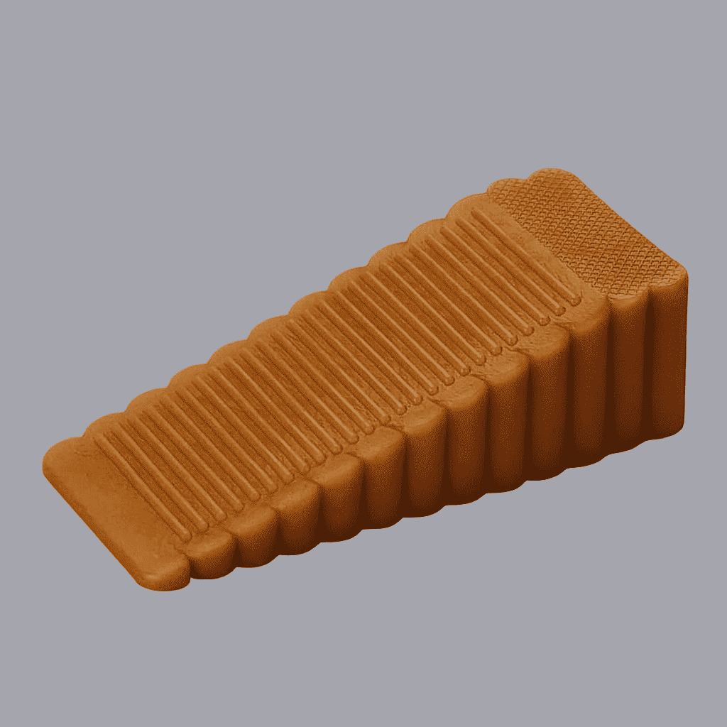 bloque-porte-marron-caoutchouc-rainures-antiderapant-design-trapeze-usage-interieur-couleur-secur