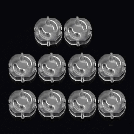 cache-pour-prise-transparent-lot-dix-pieces-securite-fond-noir-bouclier-electra