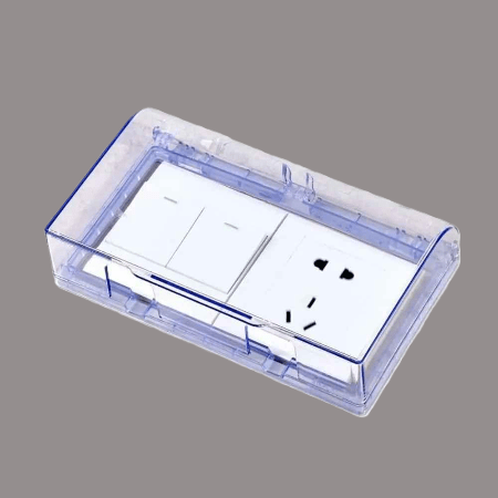 cache-prise-murale-transparent-bleu-double-interrupteur-prise-boitier-anti-risque-bebe
