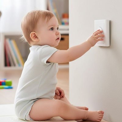 cache-prise-pour-bebe-enfant-assis-touche-interrupteur-mur-chambre-securisee-veille-maison