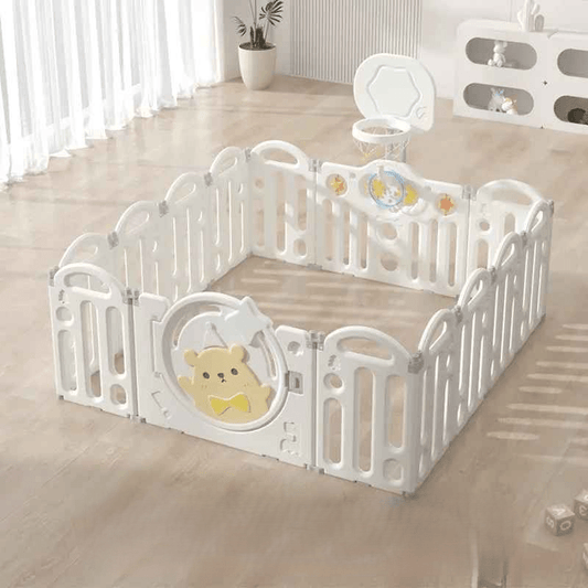 parc-barriere-bebe-blanc-ours-panier-basket-salon-lumineux-jouets-decoration-gardien-bebe