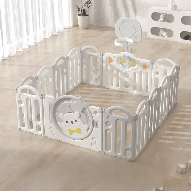 parc-barriere-bebe-panneaux-gris-blanc-ours-panier-basket-salle-jeu-lumineuse-mini-sentinelle