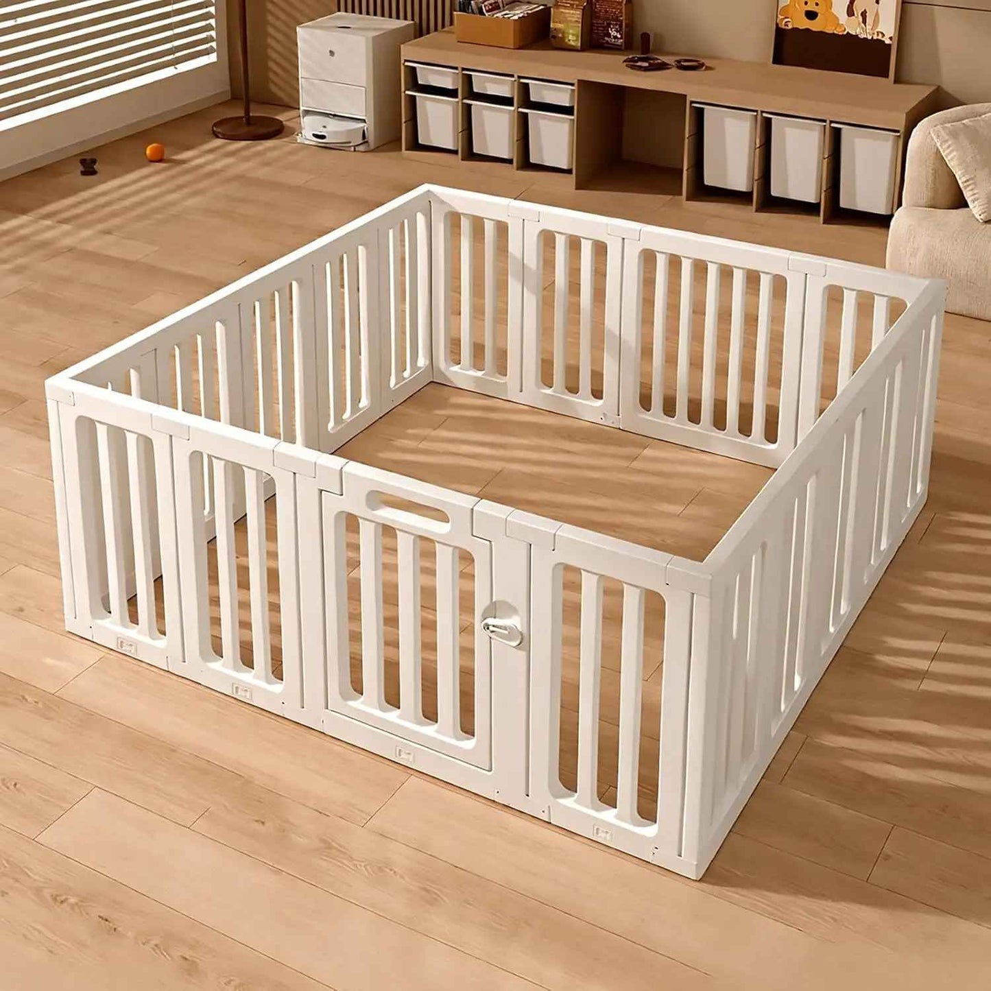 parc-barriere-bebeenclos-plastique-blanc-carre-securite-enfant-salon-lumineux-nestcare