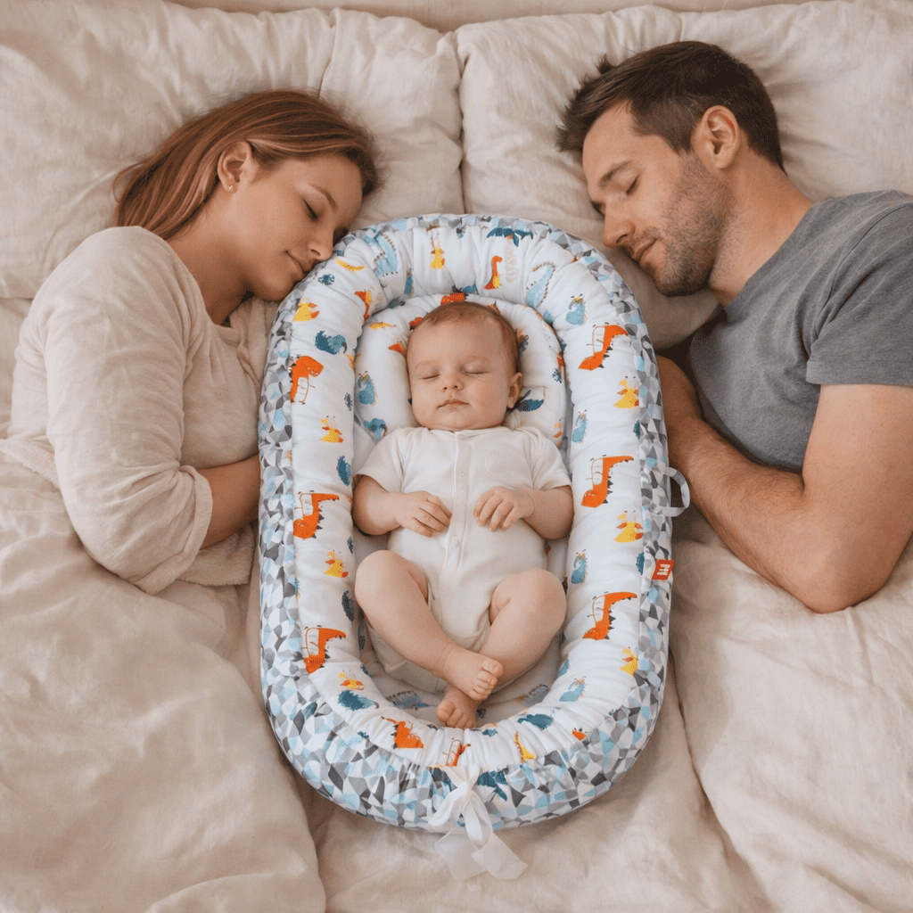 reducteur-de-lit-bebe-allonge-parents-cadres-lit-confort-imprime-animaux-moment-doux-berceau-tranquille
