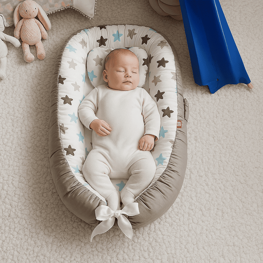 reducteur-de-lit-bebe-garcon-habille-en-blanc-dort-sereinement-coconou