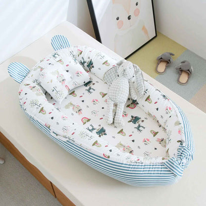 reducteur-de-lit-nid-bebe-animaux-foret-coussin-peluche-decoration-chambre-enfant-nuage-calme