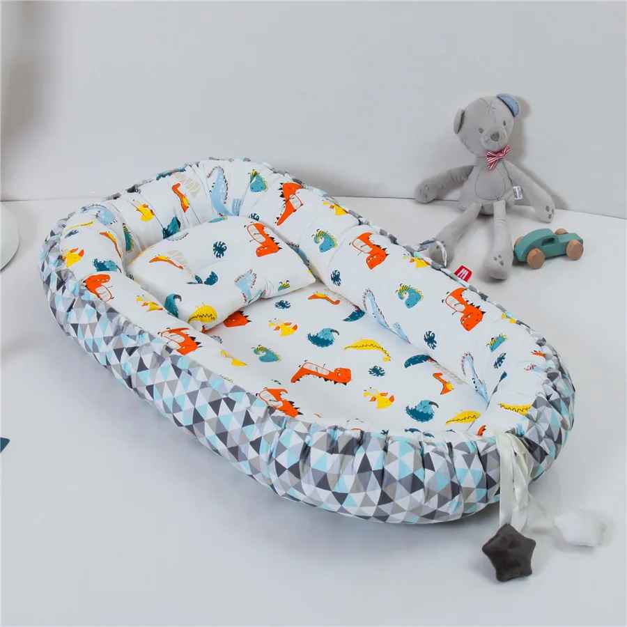 reducteur-de-lit-nid-bebe-dinosaures-couleurs-geometriques-confort-jouets-enfant-berceau-tranquille