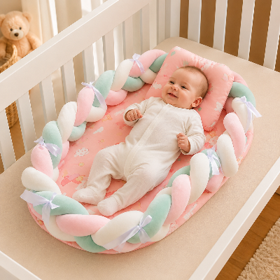 reducteur-de-lit-pour-bebe-nid-tresse-rose-pastel-confort-chambre-douce-nursery-velours-de-paix