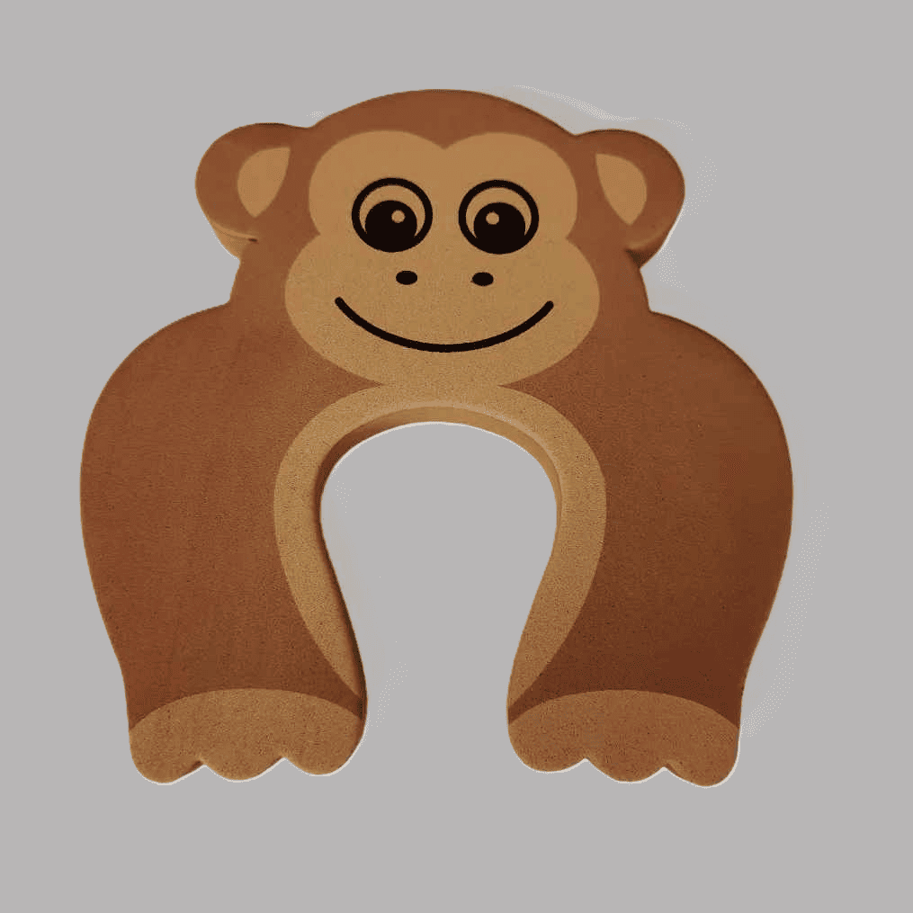 securite-placard-bebe-bloqueur-porte-mousse-singe-marron-protection-doigts-enfant-garde-ouverture