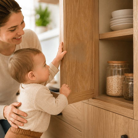 securite-placard-enfant-ouvre-placard-cuisine-avec-adulte-rangement-bocaux-bols-organises-bloc-halo
