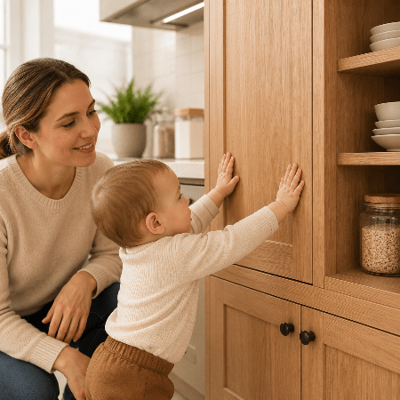 securite-placard-enfant-touche-armoire-cuisine-bois-sous-surveillance-adulte-maison-moderne-bloc-halo