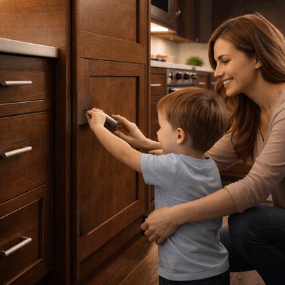 securite-placard-enfant-touche-verrou-securite-cuisine-avec-adulte-meuble-bois-fonce-bloc-halo