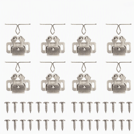 securite-placard-kit-huit-loquets-chrome-avec-nombreuses-vis-plates-ouverture-tendre