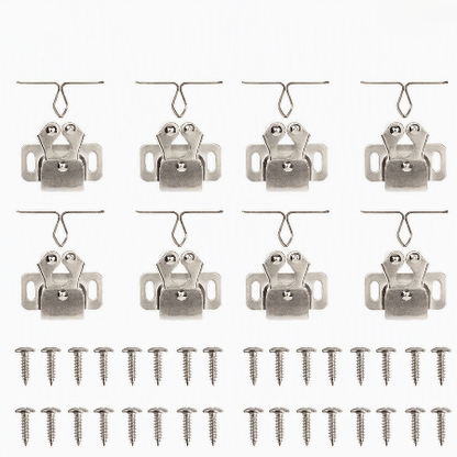 securite-placard-kit-huit-loquets-chrome-avec-nombreuses-vis-plates-ouverture-tendre