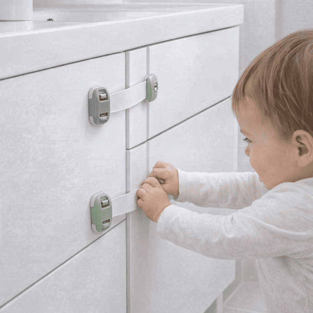 securite-pour-placard-bebe-tentant-ouvrir-porte-bloquee-attache-souple-cale-placard-angelin