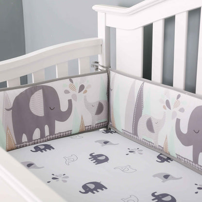 tour-de-lit-bebe-berceau-blanc-motif-elephants-pastel-avec-coussin-assorti-halo-velours