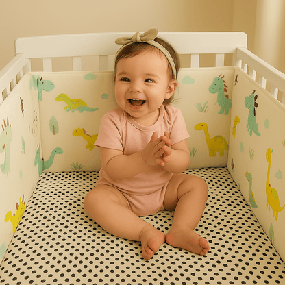 tour-de-lit-bebe-dessin-dynosaure-avec-bebe-jouant-dans-son-berceau-esprit-nature