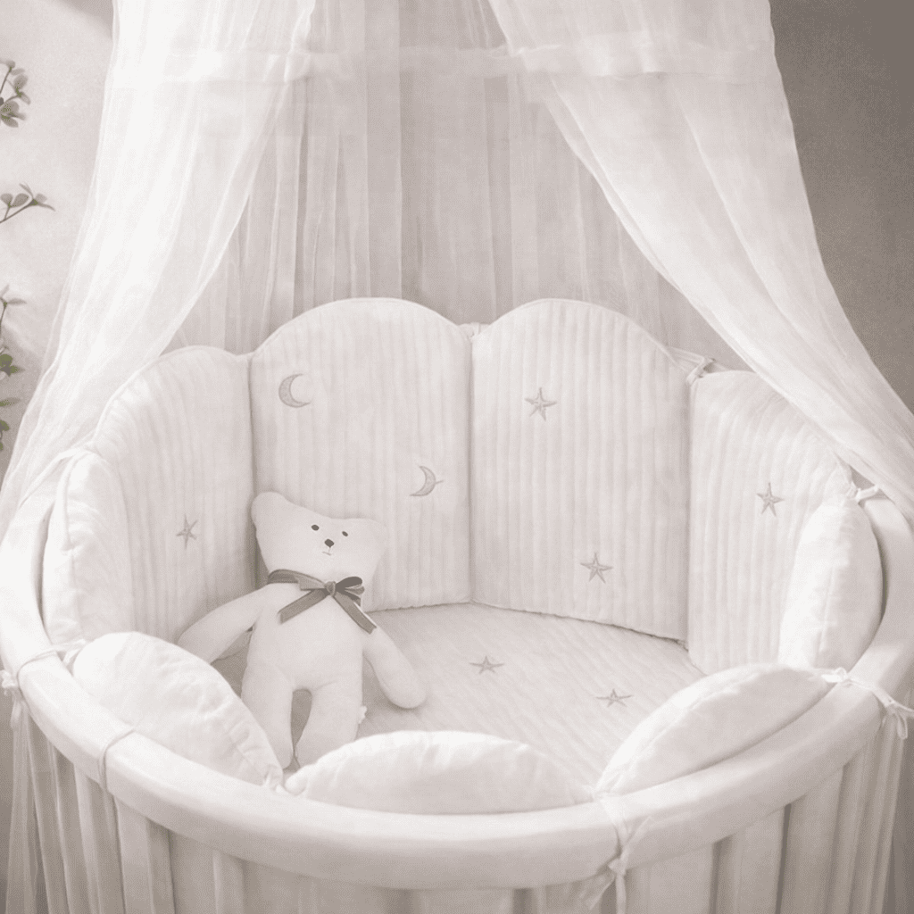 tour-de-lit-bebe-rond-blanc-douillet-etoiles-lune-peluche-chambre-nouveau-ne-caresse-de-repos