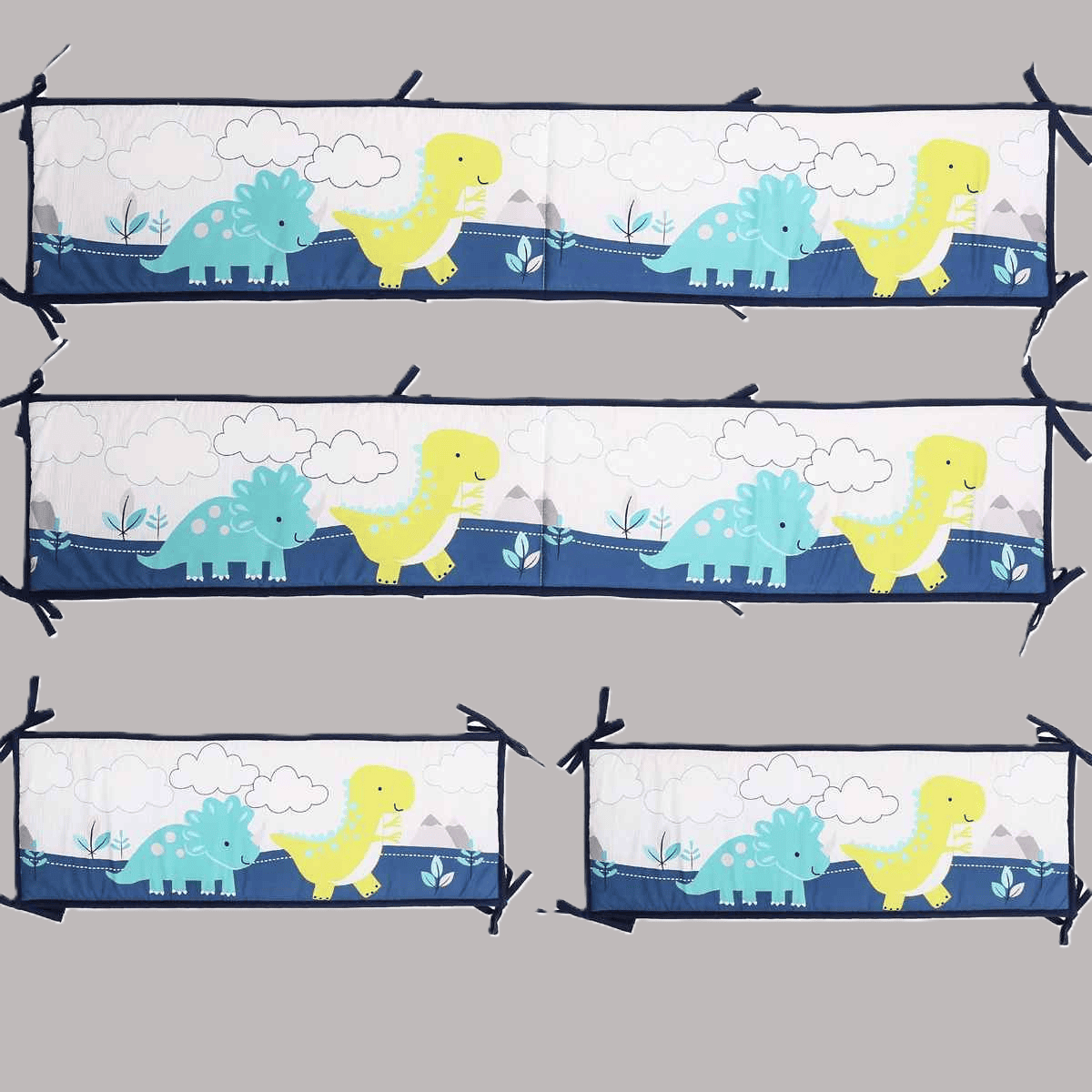 tour-de-lit-dinosaure-bleu-jaune-panneaux-protection-berceau-bebe-nurserie-rempart-plume