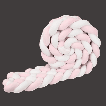 tour-de-lit-tresse-3m-de-couleur-rose-blanc-tisse-avec-six-brins-calinprotect