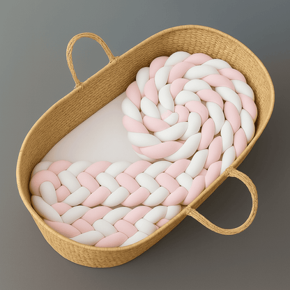 tour-de-lit-tresse-3m-de-couleur-rose-blanc-tisse-avec-six-brins-dans-panier-bebe-calinprotect