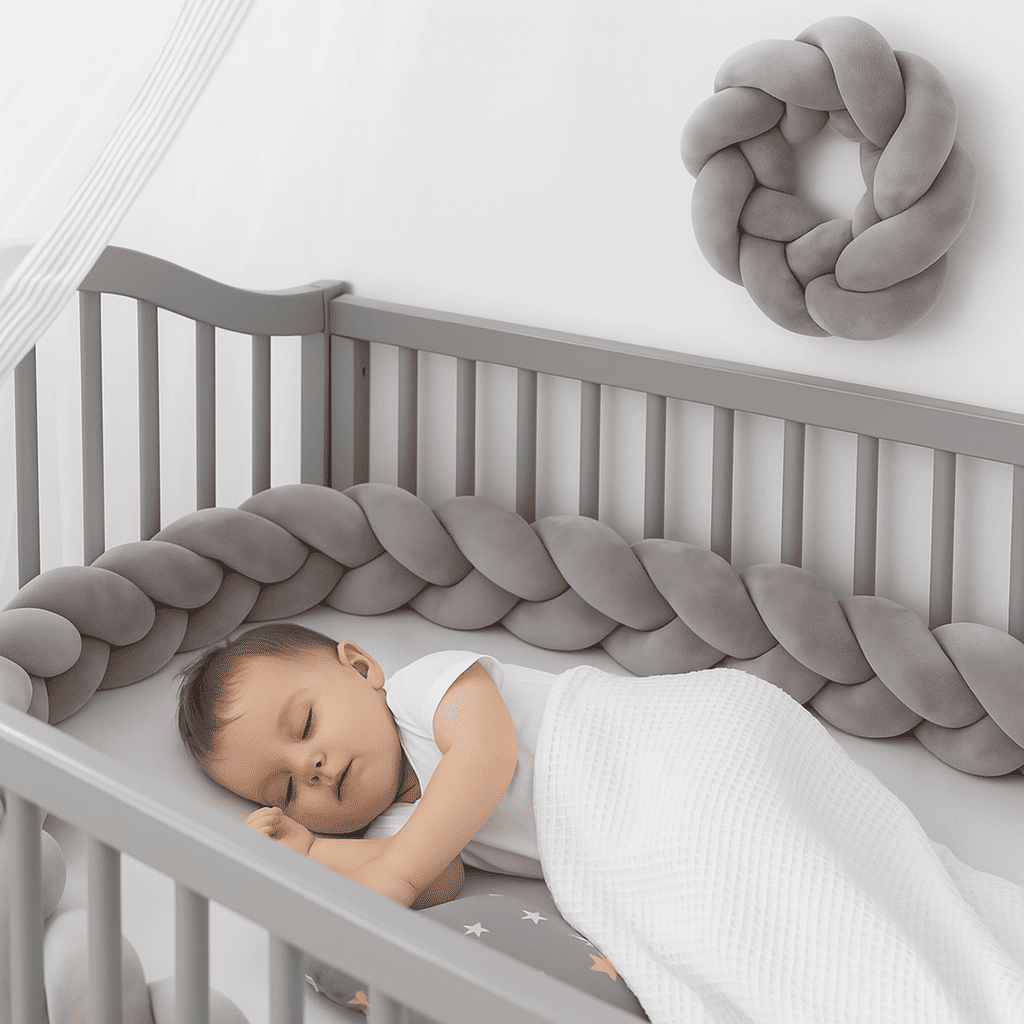 tour-de-lit-tresse-bebe-couleur-gris-dans-lit-de-couleur-grise-avec-bebe-serein-nidoullet