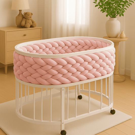 tour-de-lit-tresse-rose-dans-berceau-blanc-tresschic