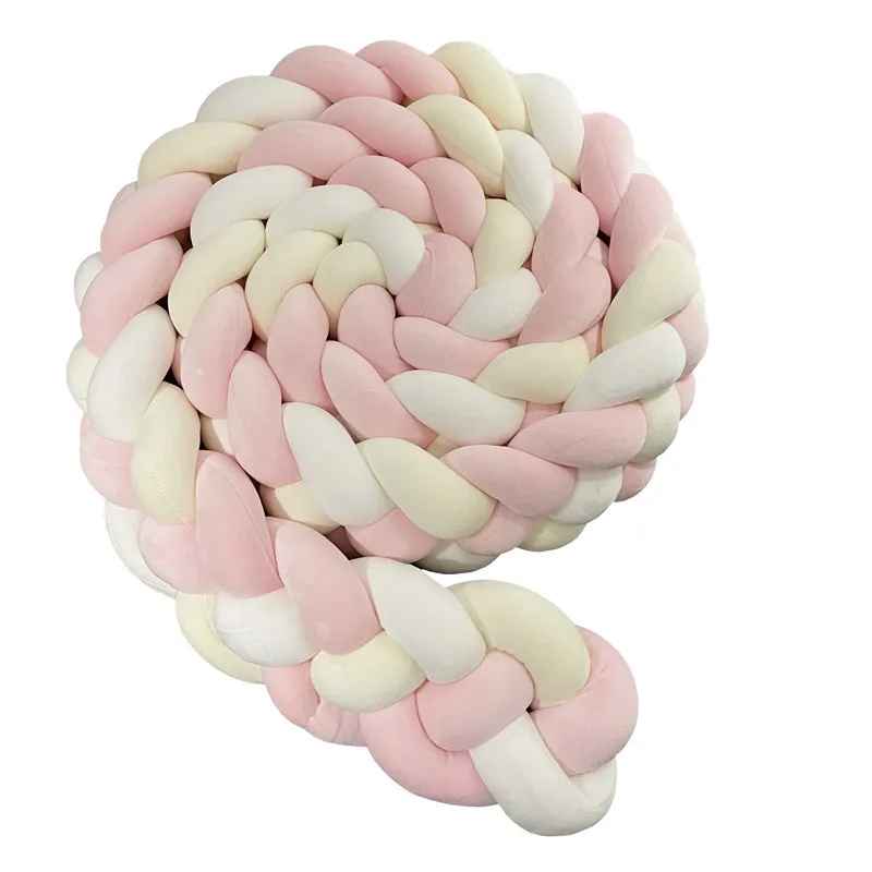 tour-de-lit-tresse-rose-pale-jaune-quatre-brins-tress-chic