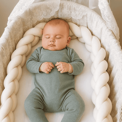 tresse-de-lit-3m-beige-bebe-endormi-dans-couffin-blanc-confort-douceur-nidperle