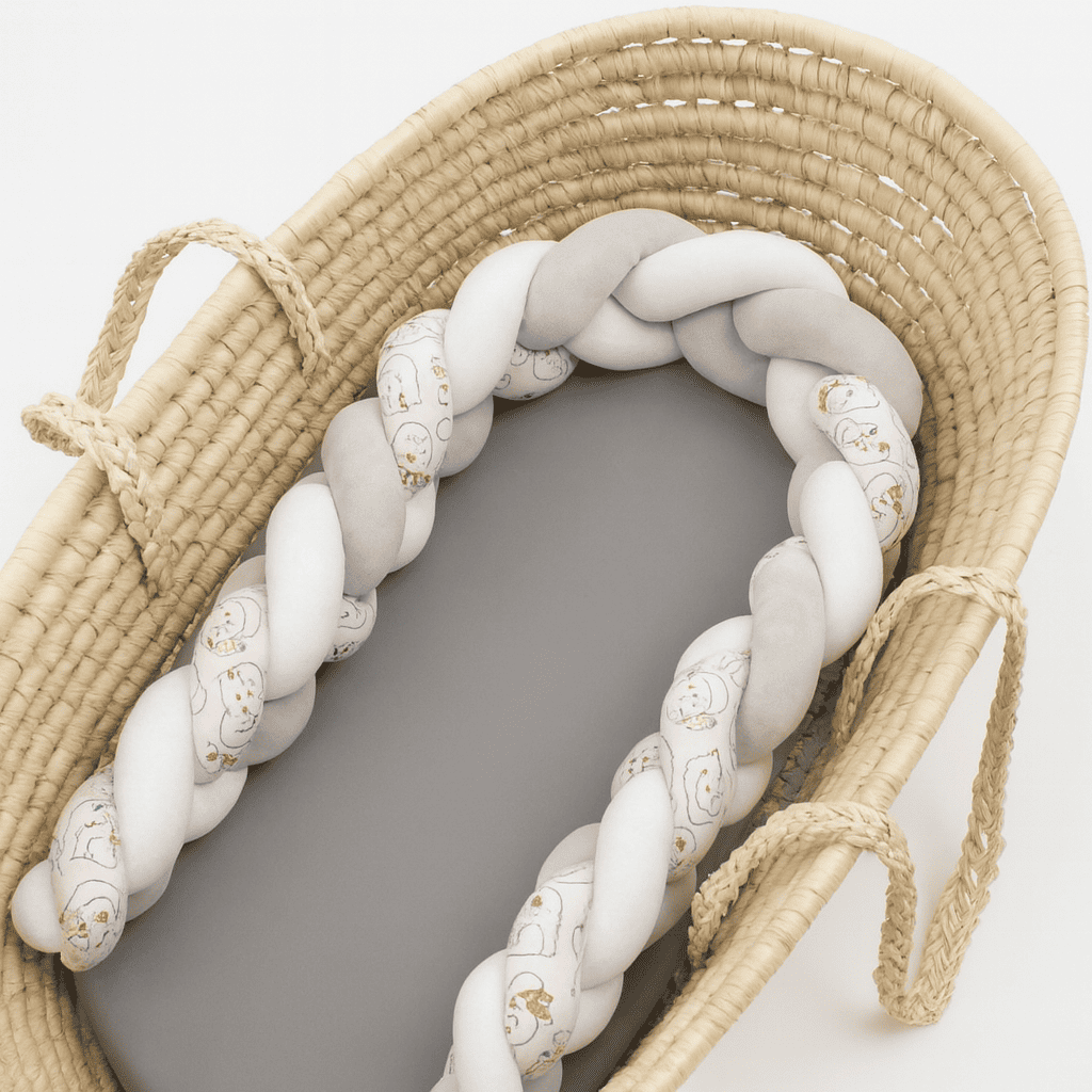 tresse-de-lit-3m-blanc-imprime-animaux-nid-douillet-securite-cocoon-gardien