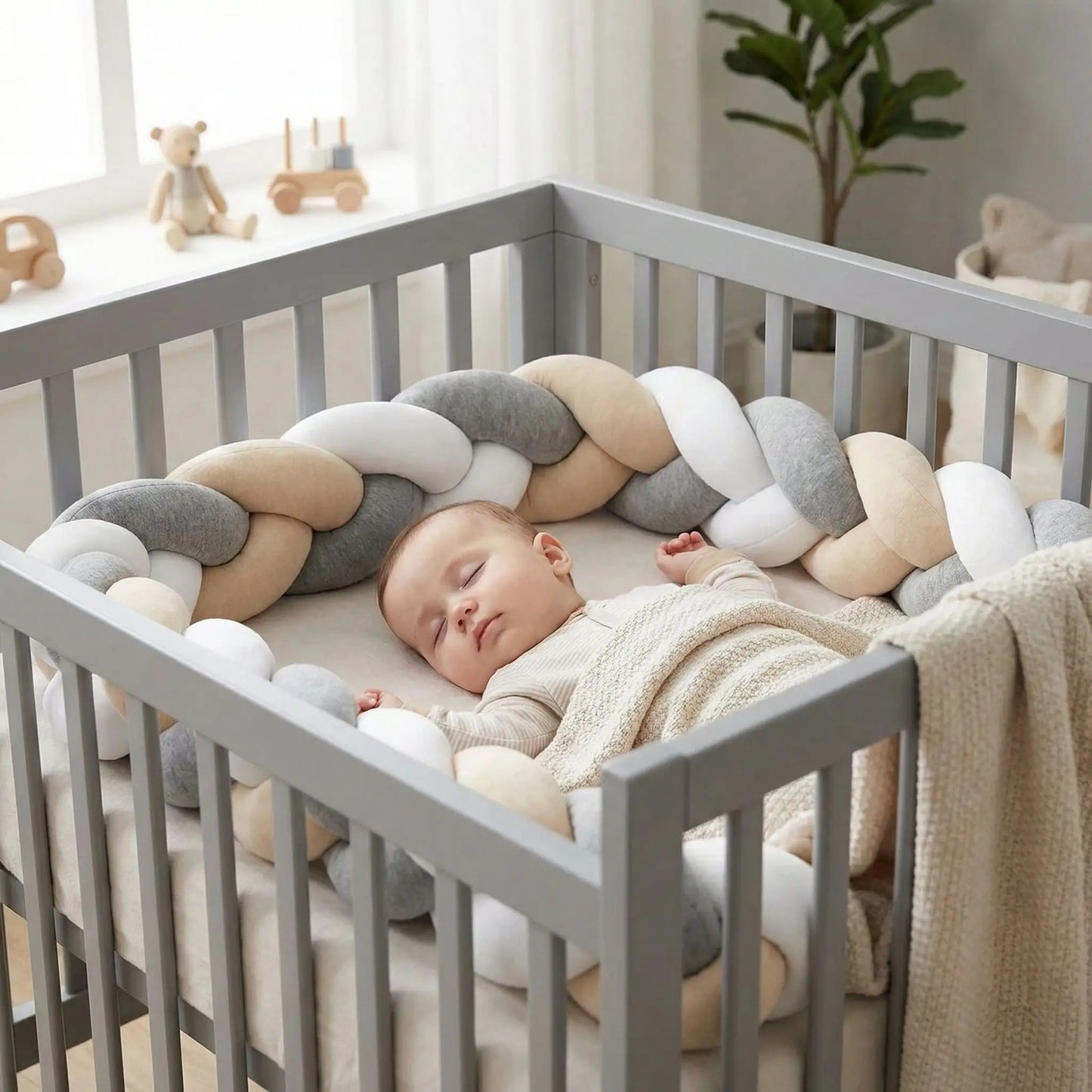 tresse-de-lit-3m-gris-beige-blanc-berceau-gris-bebe-serein-douceur-nurserie-briz-miel