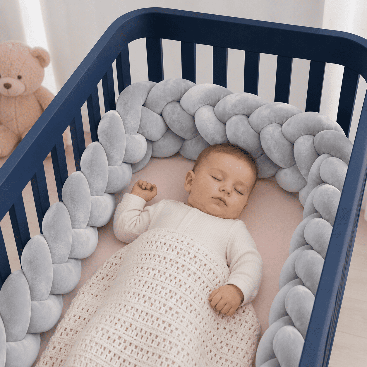 tresse-de-lit-3m-grise-bebe-endormi-berceau-bleu-douceur-nurserie-clair-de-peche